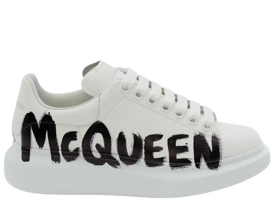 MCQUEEN OVERSIZED GRAFFITI WHITE