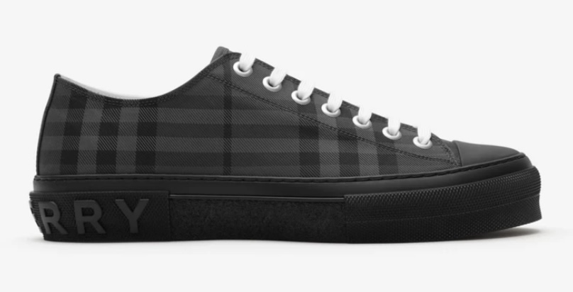 BURBERRY CHECK LOW CHARCOAL