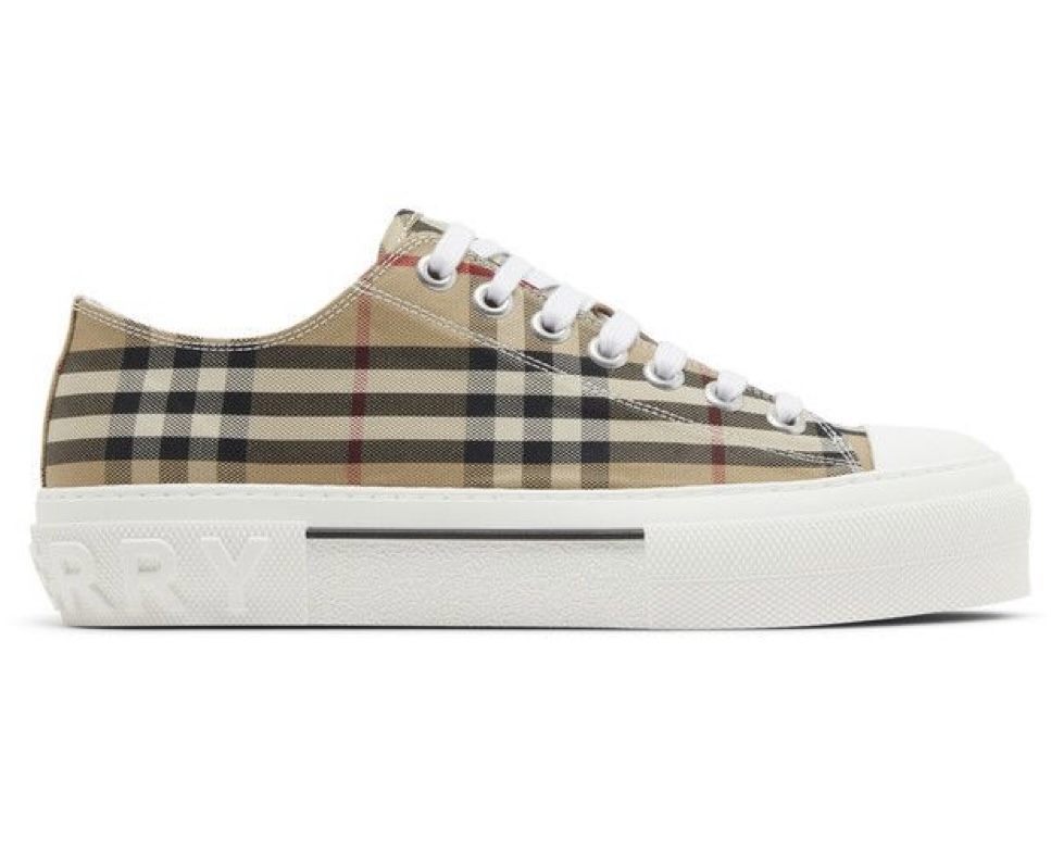 BURBERRY CHECK LOW WHITE SOLE