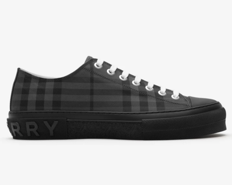 BURBERRY CHECK LOW CHARCOAL MATTE