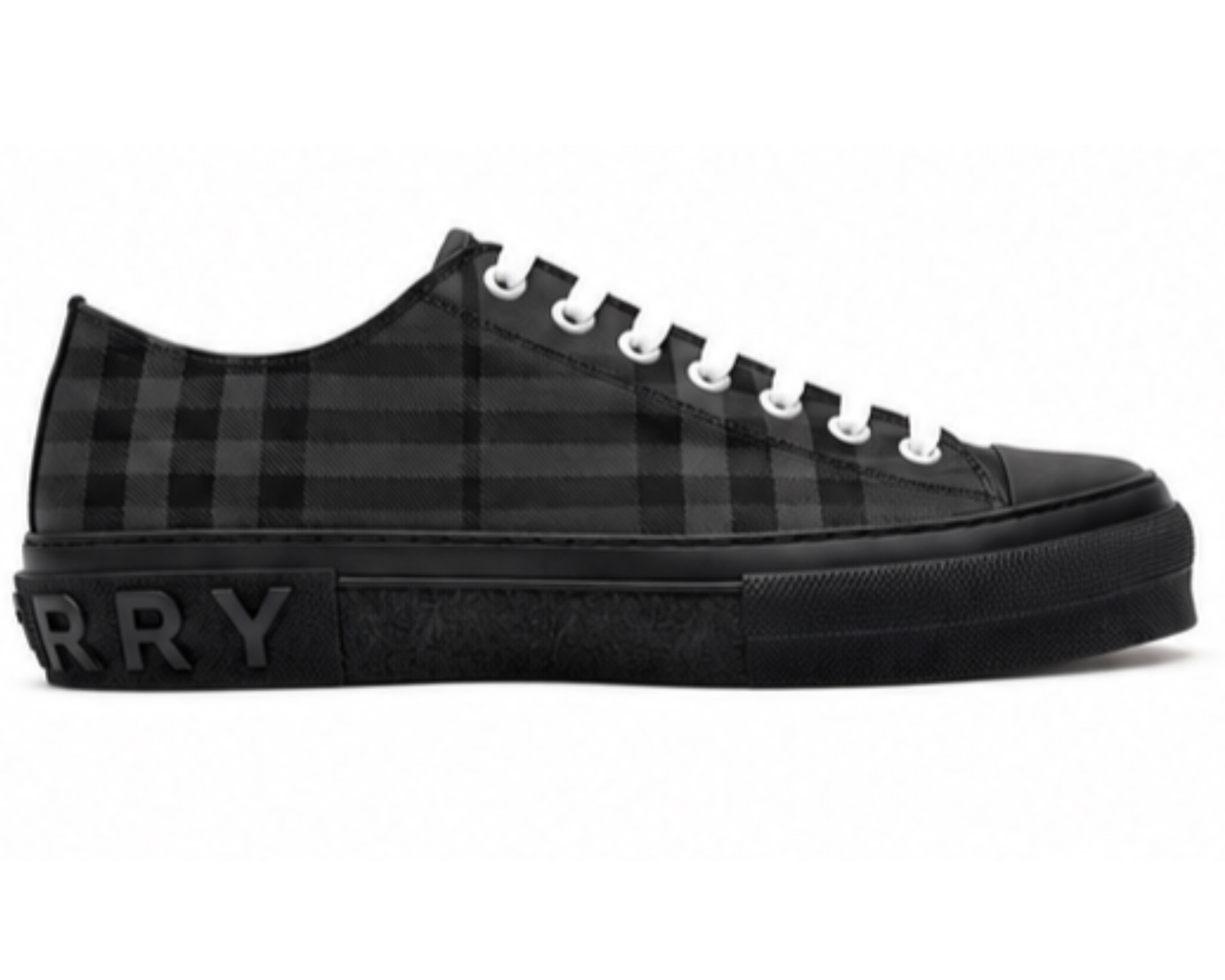 BURBERRY CHECK LOW BLACK